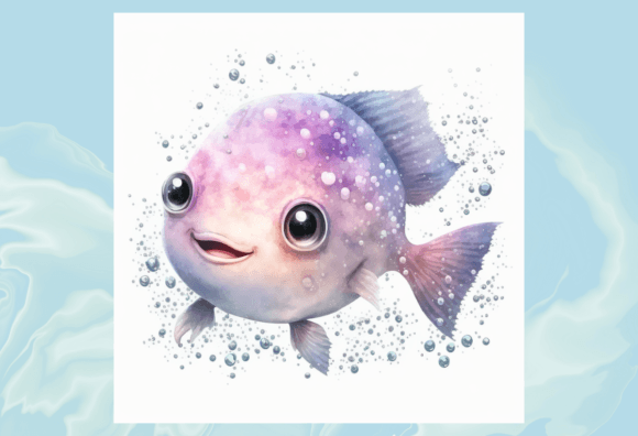 Download Cute Little Fish Digital Illustration - Digital illustration Collection